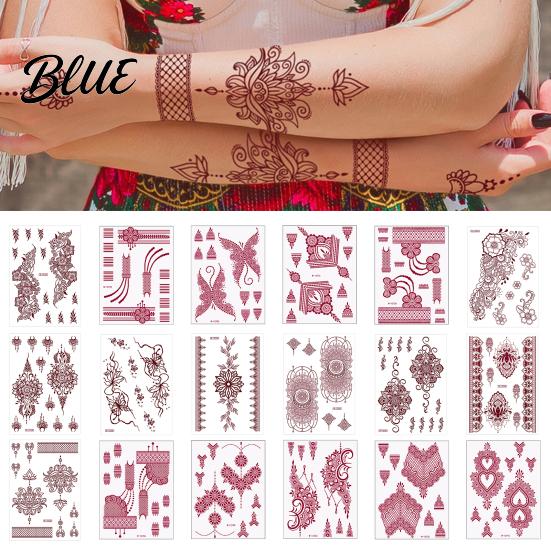 Quick Apply Tattoo Stickers Temporary Sticker Flower Lace Lotus Pattern Fake Tattoos for Women Men Fun Family Waterproof DIY Face Arm Leg