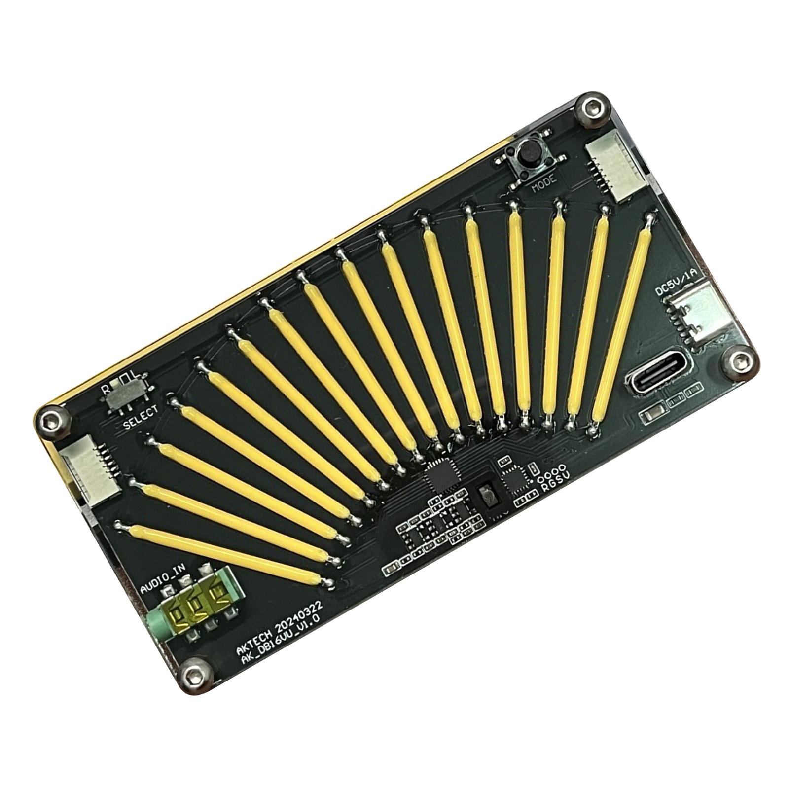 

AK-DB16VU Музичний вимірювач рівня VU-метр Плата стереопідсилювачів Плата регулювання швидкості світла для домашніх звукових систем A