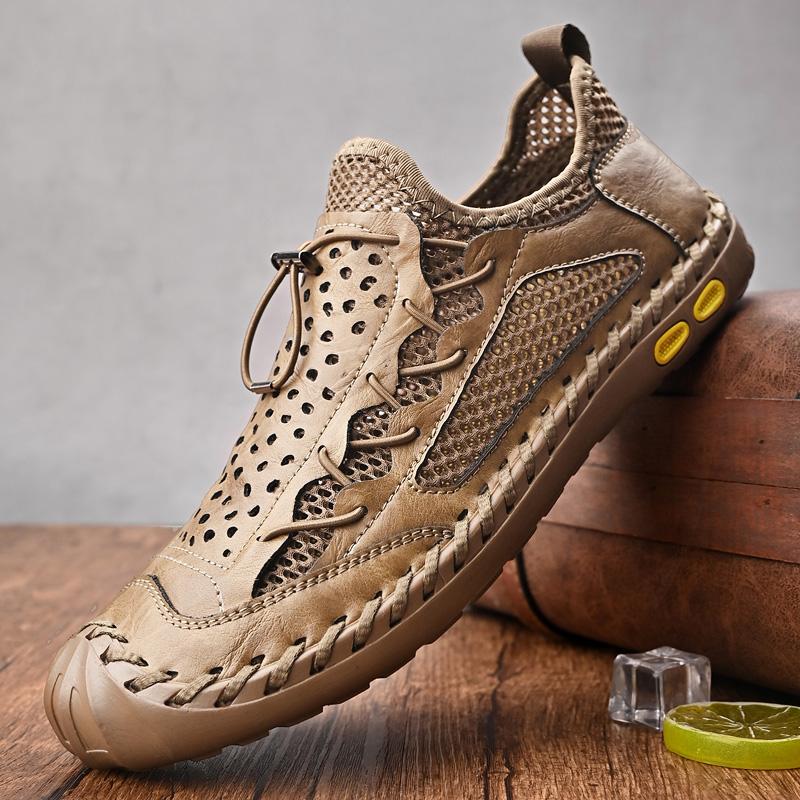 Summer Breathable Outdoor Casual Shoes Men Loafers Antiskid Slip On Walking Shoes Moccasins Man Shoes