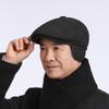 Stylish Duckbill Cap for Middle-Aged and Elderly Men - Warm, Velvet-Lined, Casual Hat for Autumn and Winter Outdoors.