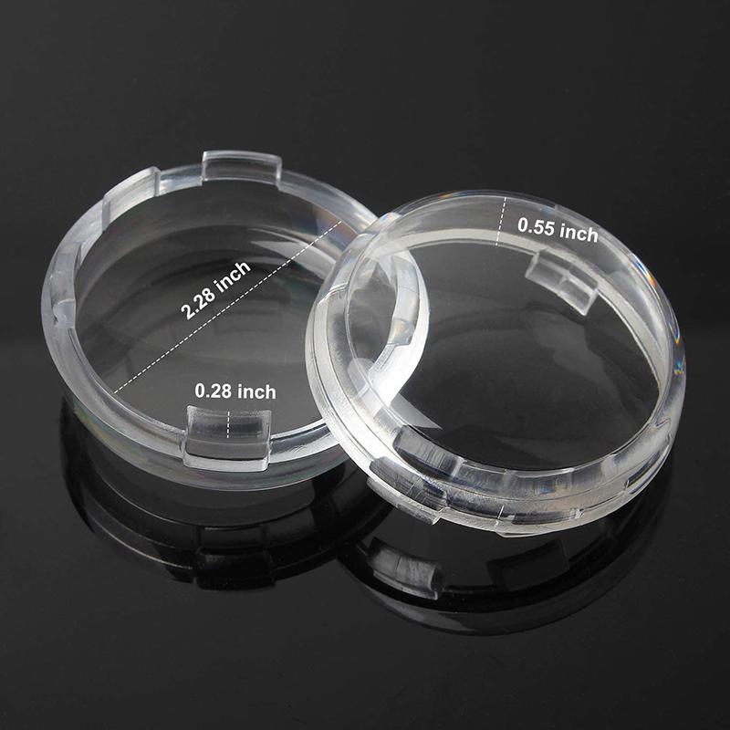 Motorcycle Bullet Turn Signal Light Lens Cover Red Smoke Clear ABS Plastic Indicator Blinker Shell Case Replacement for Harley Sportster Dyna Softail