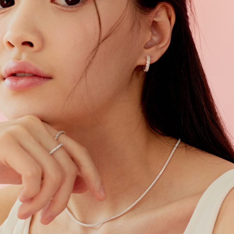 murmur [925silver]Simple tennis necklace