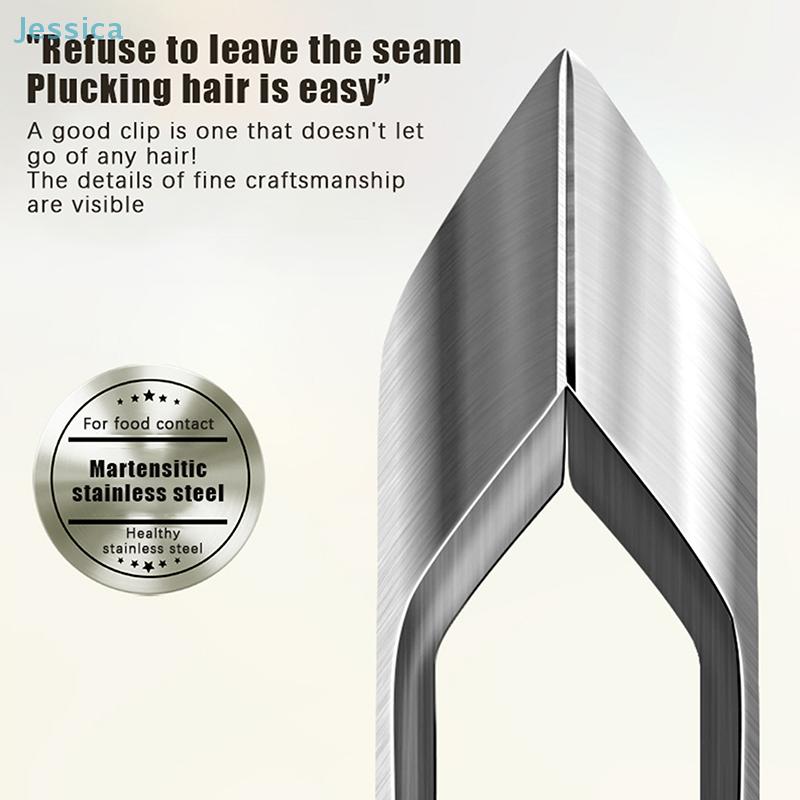 Stainless Steel Wide Mouth Hair Plucking Tweezers Beard Plucking Tweezers