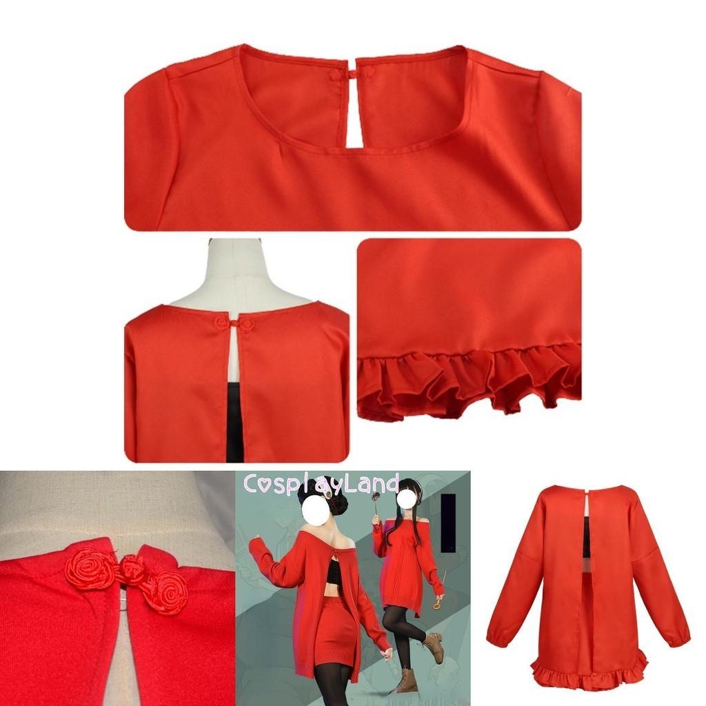 Spy×family Yor Forger Cosplay Costume Dress Set For Halloween Party