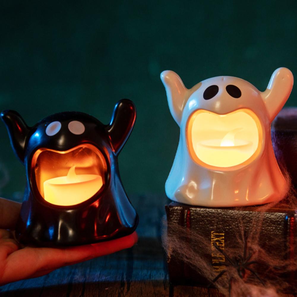 LED Light Halloween Ghost Lamp Electronic Candle Halloween Ghost Candle  Party Decor