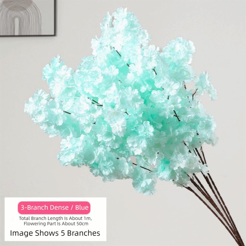 Simulation Branch Artificial Cherry Blossom Multiple Color Encrypted Cherry Artificial Flowers Spring Cherry Fake Flowers