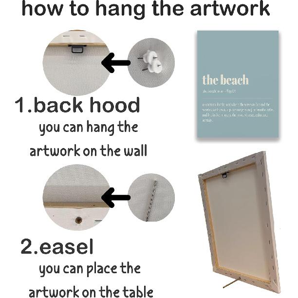 KEUSPI Beach Wall Art - Coastal Beachy Wall Decor,Summer Room Decor, Coastal Beachy Decor for Home,Summer Artwork Posters Prints for Walls,The Beach