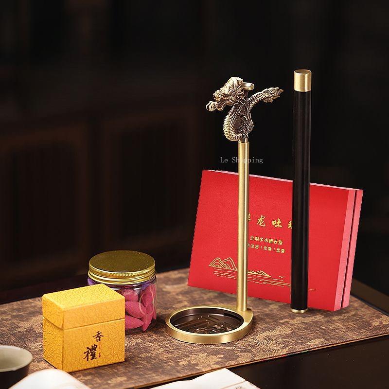 Zodiac Dragon Head Reverse Flow Incense Hanging Brass/Creative Household Indoor Joss Stick Incense Coil Censer Decorative Item