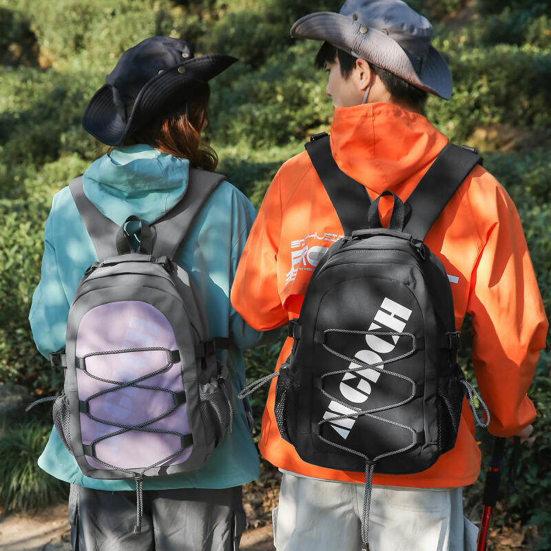 Letter Stitching Backpack Lightweight Hiking Backpack