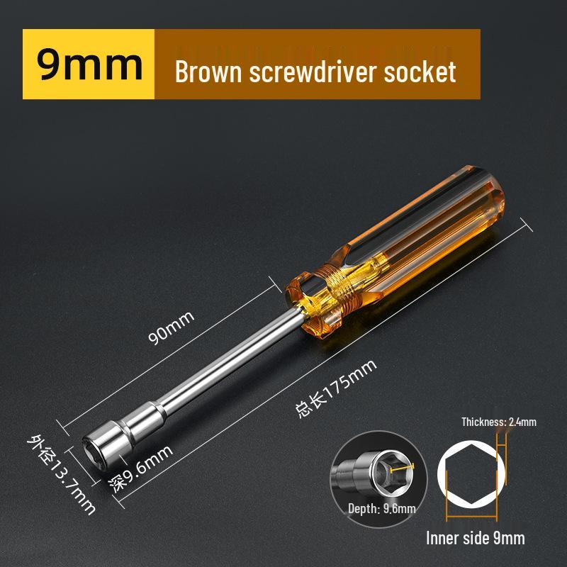 Hardened Hex Socket Screwdriver Wrench Set 4-14mm