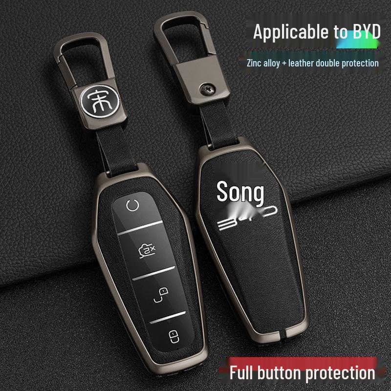 BYD Song Tang Max G5 E5 Qin Car Metal Key Case - Creative Shell Design