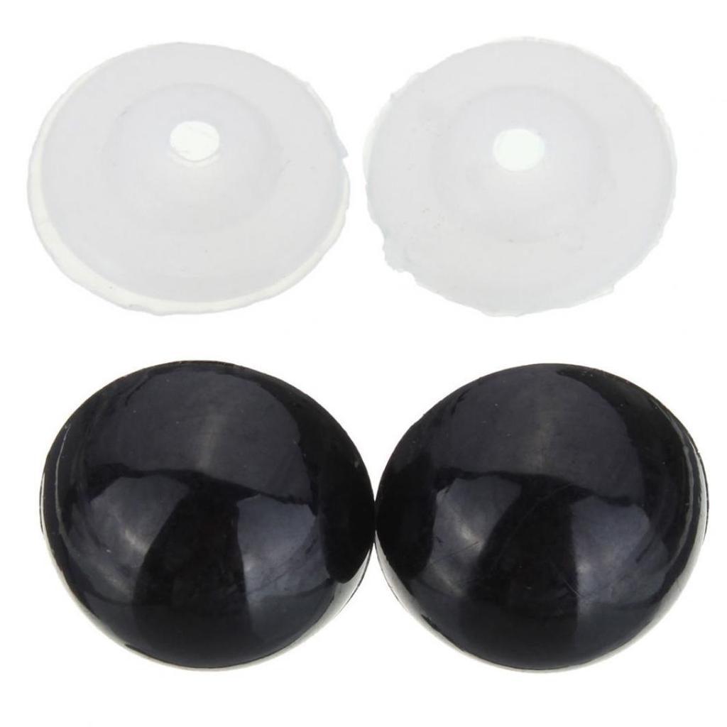 100Pcs 6-10mm Black Plastic Toy Eyes Safety DIY for Teddy Bear Animal Dolls