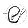 Safety Bungee Tether Tool Lanyard With Carabiner Hook Prevent Falls For Climbing Working