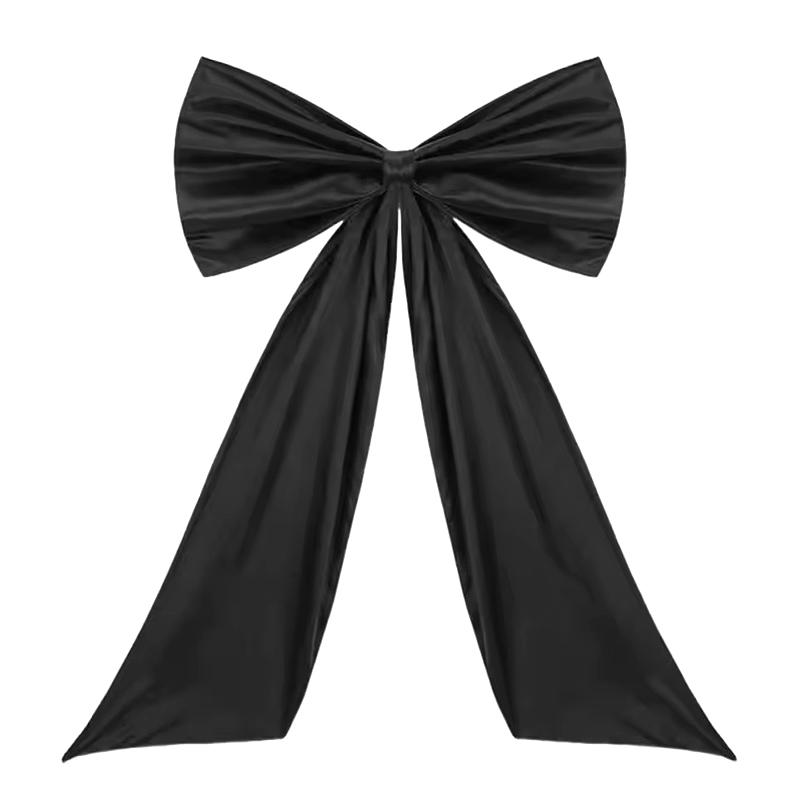 

Поразительное украшение атмосферы Сатиновые банты для дня рождения, детского праздника, свадебных вечеринок Элегантный фон для комнаты для девочек чёрный