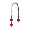 Handmade Woven Acrylic Beaded Heart Pendant: Stylish Versatile Bag Charm