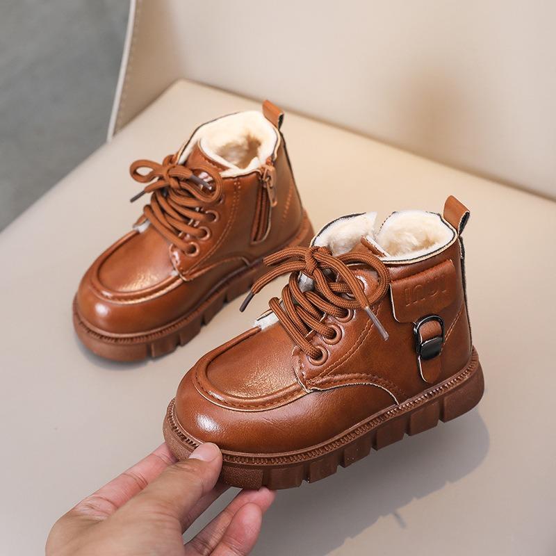 Elegant Kids Boots for Girls | Children's Martin Snow Boots, Fleece-Lined Warm Winter Boots for Toddlers Casual Kids Shoes