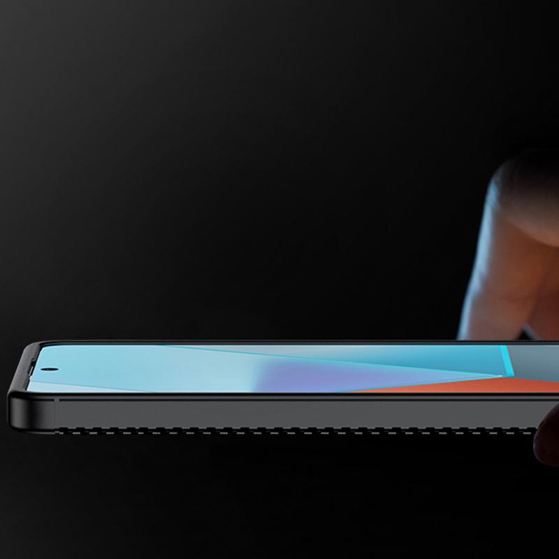 For Xiaomi Redmi Note 13 4G Case Carbon Fiber Texture Soft TPU Cover