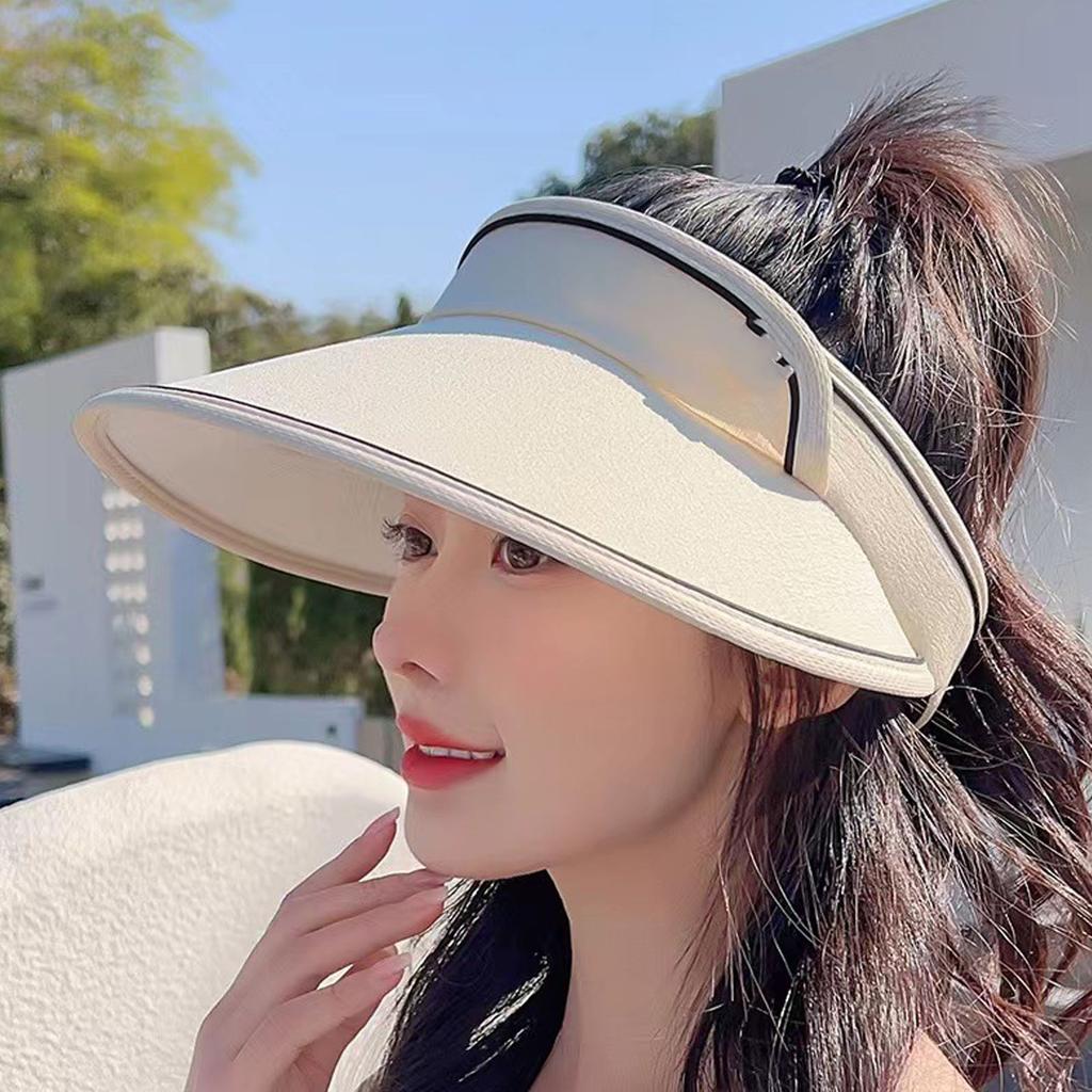Women Sun Hat Large Brim UV ive Beach Sun Hat Fashionable Acrylic Fibres