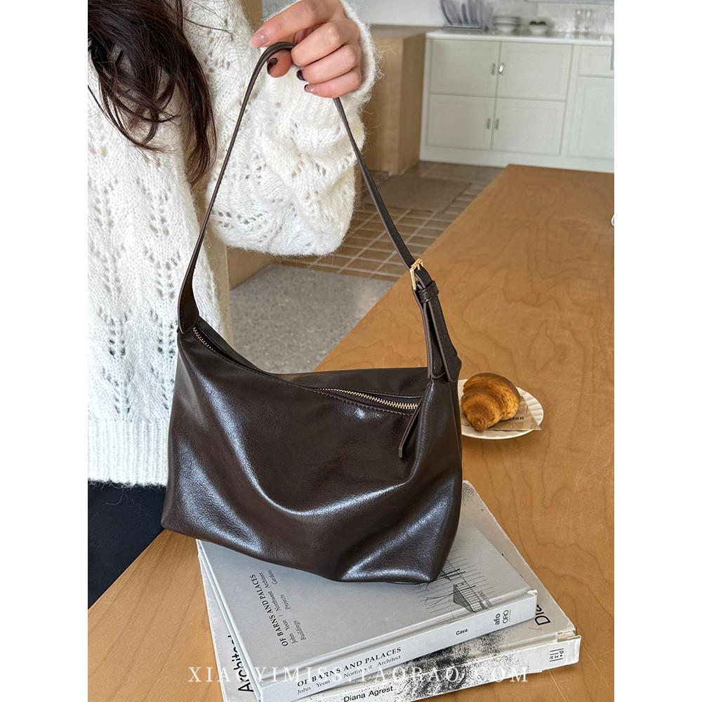 IELGY Retro Hobo Bag All-Match Casual One-Shoulder Commuter Underarm Bag