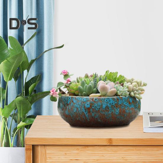 Ceramiczna miska Lotus dla roślin wodnych, szczelna hydroponiczna doniczka na kwiaty, ceramiczna miska wysokotemperaturowa dla sukulentów, akwarium