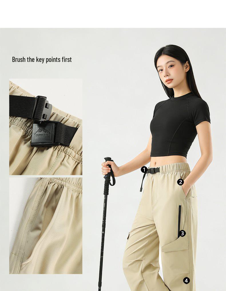 Unisex American High Street Parachute Pants: Summer Thin, Casual, Straight-Leg Outdoor Sports Wear for Men & Women.