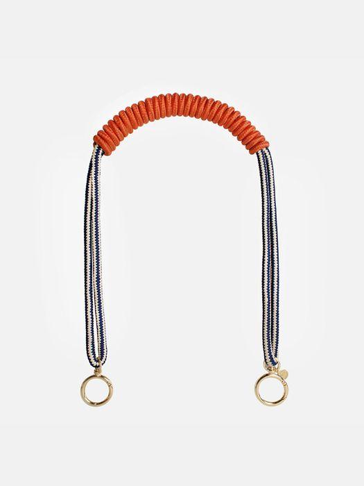 XIMDOMADO Macramee Bag Strap - Navy Jacquard