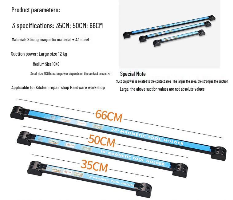 18-Inch Magnetic Tool & Knife Holder Wall Mount Strip for Storage and Auto Repair Tools
