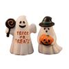 Fun Halloween Ghostly Holding Pumpkins Lollipop Figurines Decors 2Pcs Resin Craft Ornaments For Indoor Festives Styling