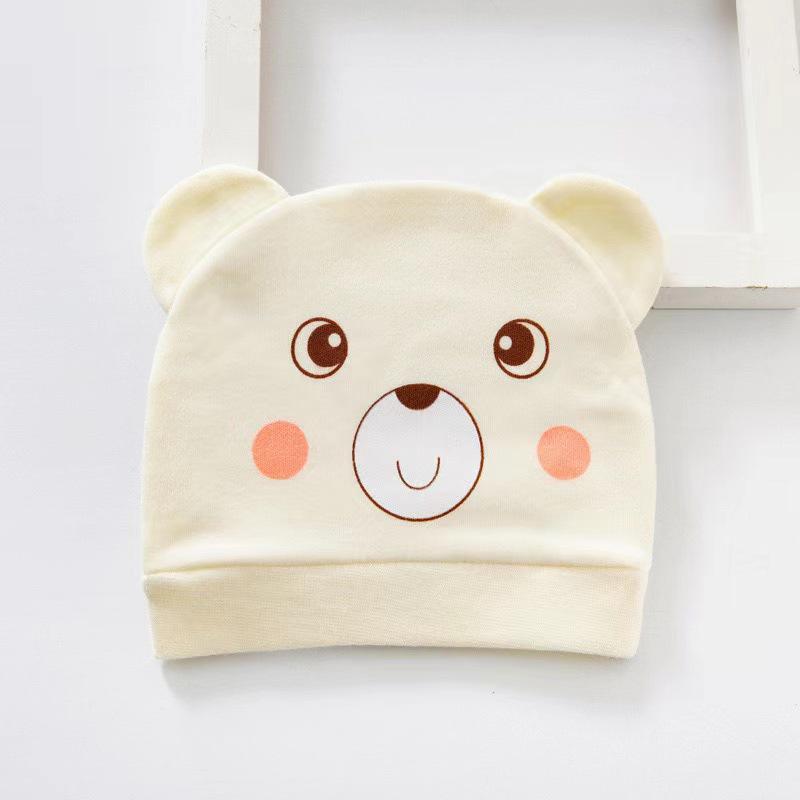 Infant Pure Cotton Hat: Single Layer, 0-3 Months, Spring/Summer/Autumn Protection