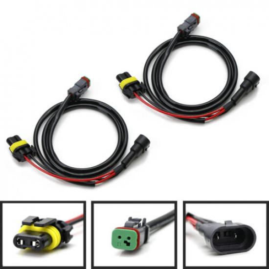 

36 H10 9145 Factory Fog Lamp Extension w/ DTP Connectors For Off-Road LED Light