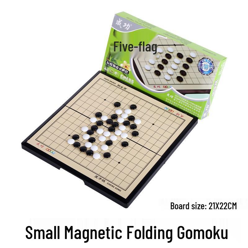 Compact Magnetic Folding Checkers: Parent-Child Educational Game for Adults & Kids.