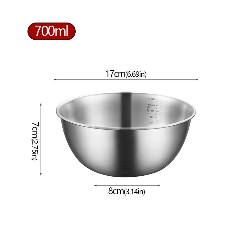 Golden Silver Salad Bowls Large Capacity Stainless Steel Korean Soup Rice Noodle Ramen Bowl Tableware Food Container Utensils