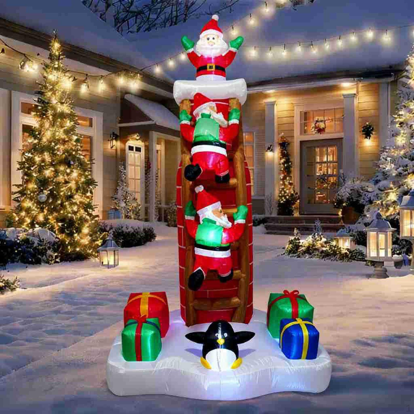 

1.8M Christmas Inflatable Outdoor Decoration Santa Claus Ornament LED Lights