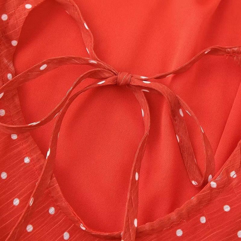 Kaslead New Arrival Women's Clothing Fashion Style Fashion Minimalist V-neck Halter Lace Up Slim Fit Backless Dress