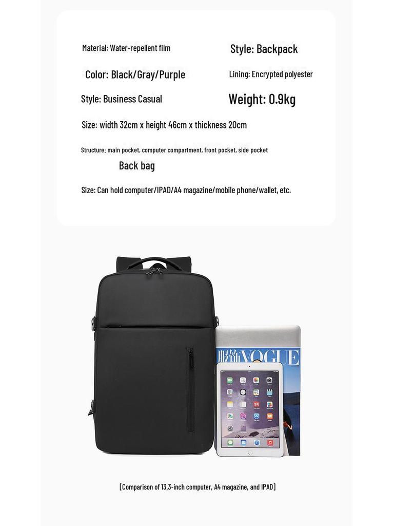 Large Capacity Multifunctional Laptop Backpack with USB Port - Unisex Travel and School Bag