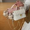 Pu Chain Strap Square Bag With Zipper Pocket For Daily Wear