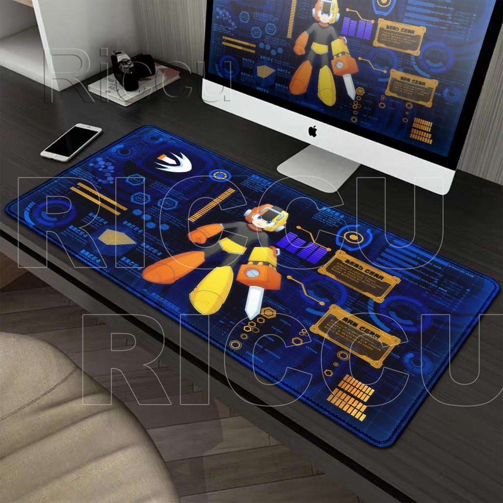 Many Size Gaming Mousepad Game Megaman Carpet Desk Protector Rubber Mat PC Accessories Deskmat Gamer Kawaii Keyboard Nonslip Mat