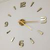 3D Three-dimensional Wall Clock DIY Wall Sticker Digital Clock Silent Travel Time Living Room Bedroom Simple Punch-free Clock