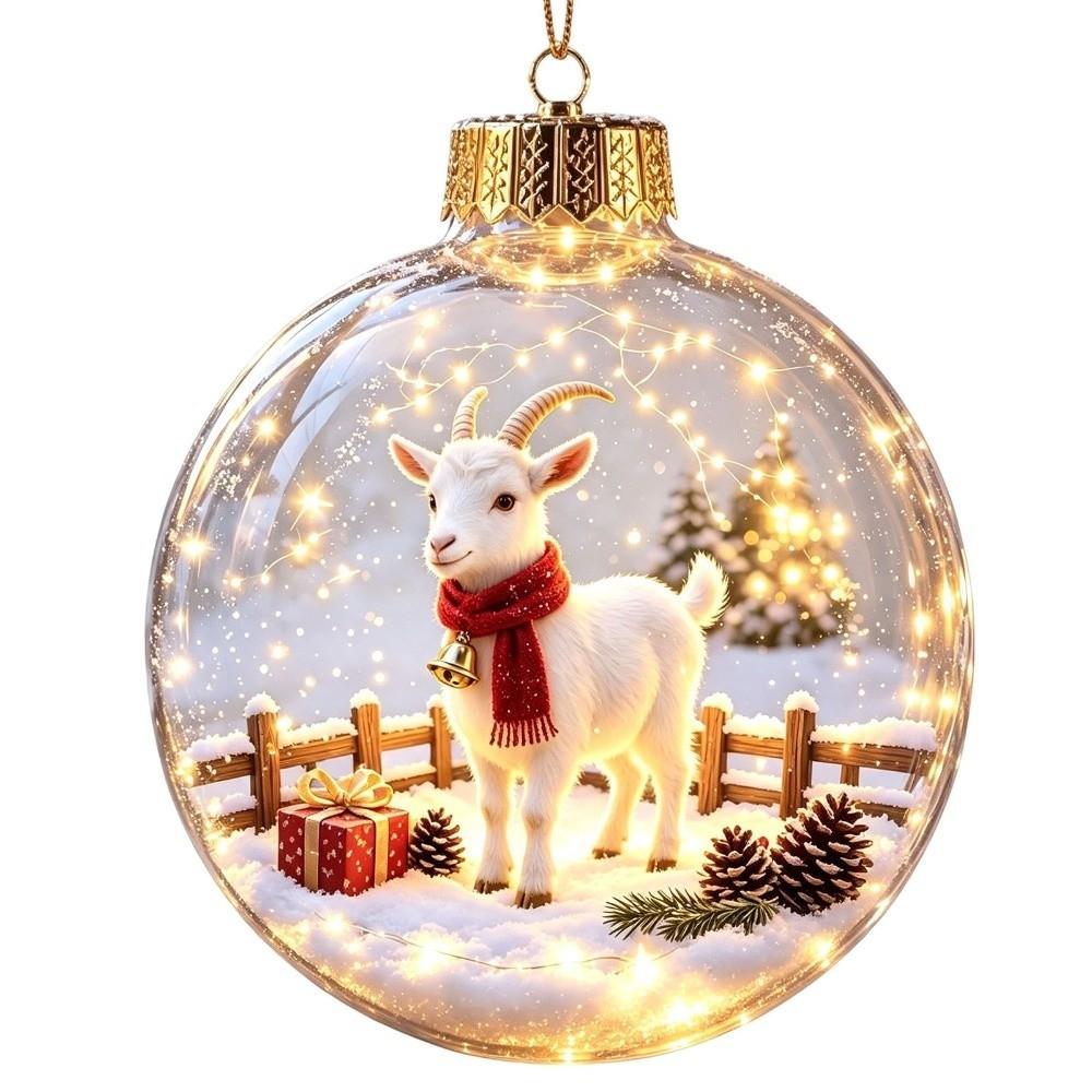 Transparent Christmas Ball Ornament Lightweight Holiday Tree Decor Family Dinner