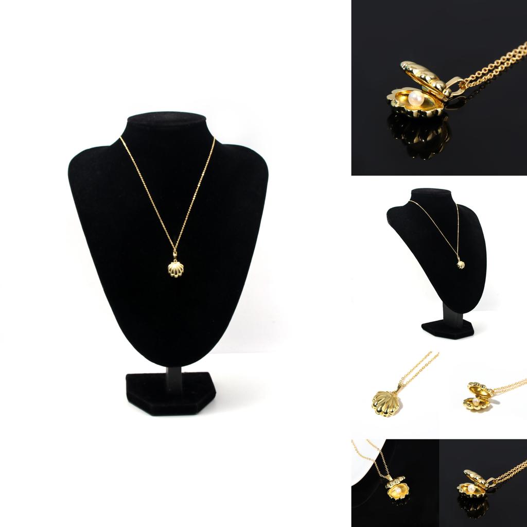 Mermaid Melody Pearl Necklace With Shell Design And Metal Chain For All