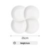 White Ceramic Divided Plate for Home Use - Three & Four Compartments - Creative Fitness Separator Plate