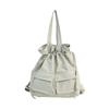SURCHAR Drawstring Tote Bag, Nylon Backpack, Women's, Handbag, Shoulder Bag, 2-Way, Lightweight, Large Capacity, Casual, Solid Color, Stylish, Cute,