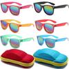 3PCS/pack Transparent Square Sunglasses for Kids Mirror Lens Eyewear Summer Beach Outdoor UV Protection Sun Shades Eyeglasses