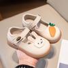 Girls' leather shoes 2025 spring and autumn new children's soft-soled princess shoes girls' baby single shoes cute rabbit toddler shoes tide