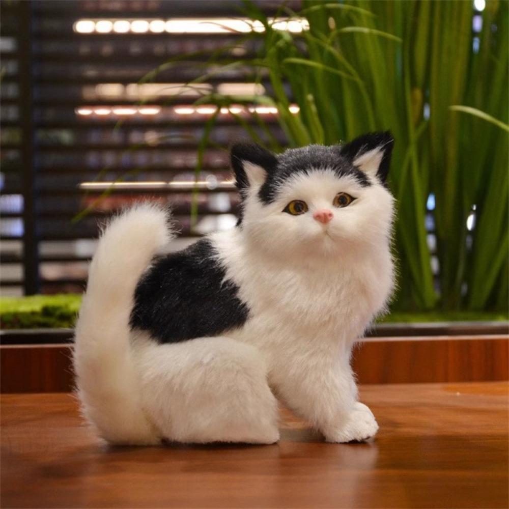 

3D Глаза Реалистичная Кошка Мягкая Игрушка Животное Как Живая Кошка Плюшевая Игрушка Ремесла style 2