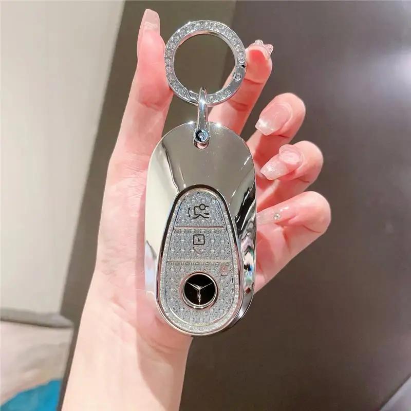 VFO1 Car Remote Key Cover Case Holder shell Women's Bag Fob For Mercedes Benz 2025 New C260L E300L S400L EQE GLC CLE C E S Class