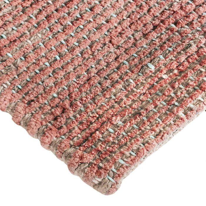 Tapis artisanal en jute et coton chenille terra cotta 160x230