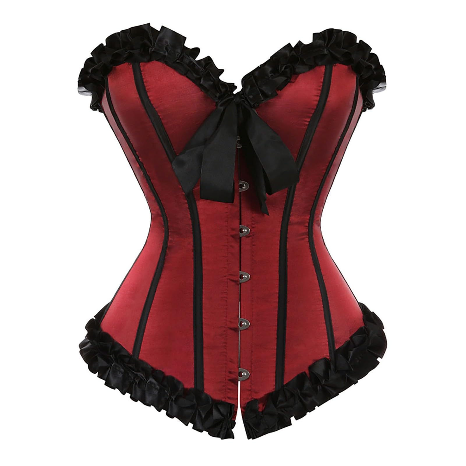 

Женское ультра-жесткое корректирующее белье Waist Trainer Body Shaper Underbust Leaf Lace Slimmer Nipper XXXXXL винный