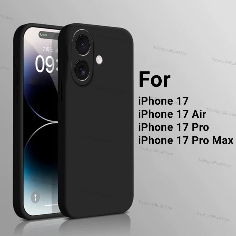 For iPhone 17 Case For Apple iPhone 17 Air 17 Pro Max Cover Bumper Luxury TPU Shockproof Liquid Silicone Protective Phone Cover