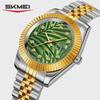 Analog Quartz Watch for Men Stainless Steel Band 30M Waterproof Luminous Date Window Diamond Hour Markers Fashion Men's Watches